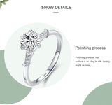 Luxury Crown Sparkling AAAA Lab Created Diamond 925 Sterling Silver Solitaire Ring