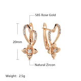 14K Gold Filled New Trendy Mini Love Elegant Bloom Center AAA Zircon Diamonds Earrings