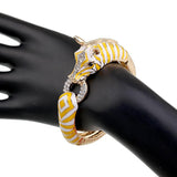 New Arrivals Animal Zebra Bangle Cuff Bracelet Gold Plated Statement Fashion Women's Bangle Bracelet for Party - The Jewellery Supermarket