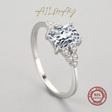 Luxury Princess Cut  AAAA Lab Created Diamond 925 Sterling Silver Fine Ring
