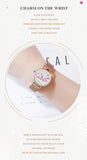 New Design Elegant Red Plum Blossom Dial Female Watch - Quartz Movement Genuine Leather Band  Ladies Wristwatches