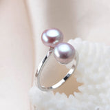 New Arrival Multicolour Natural Freshwater Pearl 925 Sterling Silver Fashion Rings