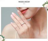 Luxury Ring Selection Silver Dazzling AAAA Lab Created Diamonds Stackable Rings