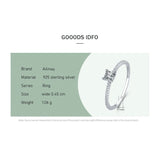 Luxury Pricess Cut 925 Sterling Silver AAAA Lab Created Diamond Ring Fine Jewellery