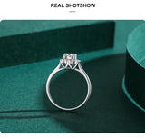 Flower Design Shining AAAA Lab Created Diamonds Fashion Sterling Silver Ring