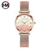 Luxury Elegant 3D Butterfly Rose Gold Colour Quartz Women Wristwatch Mesh Strap Japanese Movement Waterproof Watches