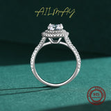 Fashion Luxury 925 Silver Sparkling AAAA Lab Created Diamond Round Rings