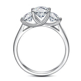 Remarkable 2ct 6.5mm Round Cut Moissanite Diamonds Engagement Wedding Rings, Sterling Silver Certified Jewellery