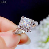 New Arrival Sparkling 1 Carat VVS D Colour Moissanite Diamond Gemstone Fine Jewellery Engagement Wedding Rings - The Jewellery Supermarket