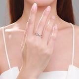 Cute Bowknot 925 Sterling Silver AAAA Lab Created Diamond Romantic Fine Ring