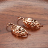14K Filled Gold Moon Carve Irregular Pattern Piercing Sequins Hoops Fashion Earrings