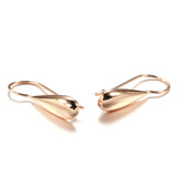 14 Rolled Gold Big Drop Streamline Glossy Hook Piercing Hoops Earrings