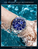 316L Stainless Steel 200M Diver Super Luminous Hands Calendar Display Quartz Watch
