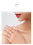 Fashion Wave Design Silver AAAA Lab Created Diamond Geometric Stackable Rings