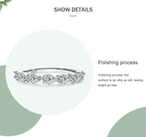 Romantic Elegant Water Drop Cut Sterling Silver AAAA Lab Created Diamonds Ring