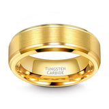 New Arrival Classic Gold Colour Tungsten Carbide Unisex Luxury Wedding Rings - Popular Jewellery - The Jewellery Supermarket