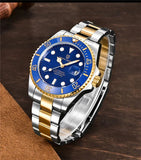 Luxury Design Water Ghost Series Classic Blue Dial Luxury Automatic Stainless Steel 100m Waterproof Mechanical Watch
