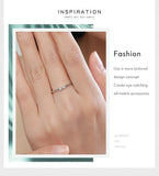 Charming AAAA Simulated Diamonds With Small Bow Finger Rings - Cute Stackable Rings Silver Fine Jewellery - The Jewellery Supermarket