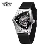 New Arrival Luxury Charming Triangle Skeleton Automatic Watches for Men - Gold Sports Luminous Mechanical Watches