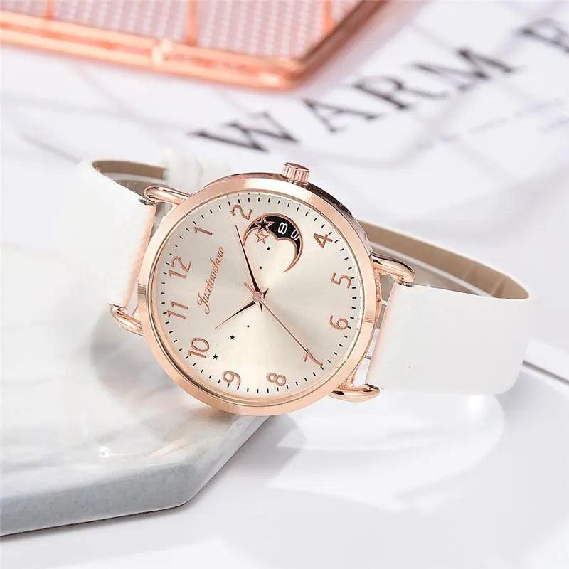 New Arrival Fashion Quartz Leather New Brand Simple Number Dial Ladies Wristwatches - Ideal Presents - The Jewellery Supermarket