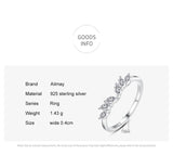 Delicate Curved Geometric Wing Design AAAA Lab Created Diamond Silver Ring