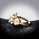 Exquisite White Flower AAA Zircon Diamonds Handmade Enamel Daisy Silver Ring