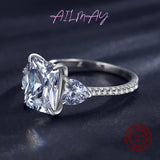 Exquisite Luxury Princess Cut 3ct  AAAA Lab Created Diamond 925 Silver Ring