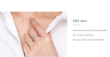 Sparkling Pave-Set 925 Silver Line AAAA Lab Created Diamond Geometric Rings