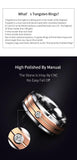 New Arrival Rose-Gold Plating Brushed Finishing with Cubic Zirconia Stone Tungsten Wedding Rings for Men and Women
