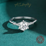 Luxury Crown Sparkling AAAA Lab Created Diamond 925 Sterling Silver Solitaire Ring