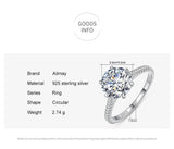 * NEW* Classic Luxury Clear Simulated Lab Diamonds Authentic Sterling Silver Ring - The Jewellery Supermarket