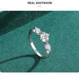 Fashion Sparkling 1.0ct AAAA Lab Created Diamond 925 Sterling Silver Ring
