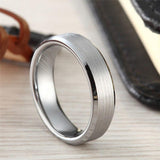 New Arrival Silver Colour Brushed Tungsten Classic Wedding Engagement Rings for Men and Women - The Jewellery Supermarket