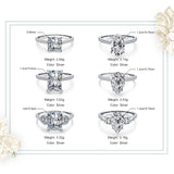 Classic Luxury Selection AAAA Lab Created Diamonds 925 Sterling Silver Rings