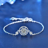 Amazing Real 0.5ct D Colour Round Moissanite Diamonds Stars Chain Bracelet - Fine Jewellery Sterling Silver Bracelet
