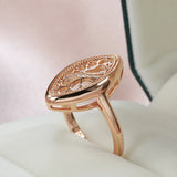 Hollow Flower Trendy 14K Gold Filled Ring AAA Zircon Diamonds Ring Fine Jewellery