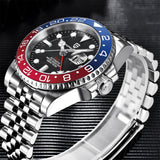 Luxury Design Top Brand Sports Waterproof  Sapphire Glass 40mm Ceramic GMT Mechanical Men Automatic Wristwatches