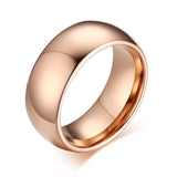New Arrival Domed Men Tungsten Ring Rose Gold, Gold,Silver Colour Polished Pure Carbide Ring Unisex Rings - The Jewellery Supermarket