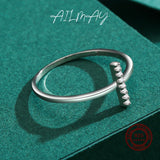 Geometric Design Sterling Silver AAAA Lab Created Diamonds Minimalist Ring