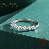 Dazzling Round-Cut AAAA Lab Created Diamonds 925 Silver Stackable Rings