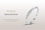 Minimalist Fashion Stackable 925 Sterling Silver AAAA Lab Created Diamonds Ring
