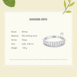 Transparent Trapezoidal AAAA Lab Created Diamond925 Sterling Silver Finger Ring