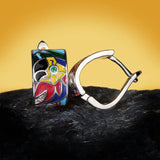 Charming Handmade Enamel Parrot AAA Zircon Diamonds Colourful Bohemia Earrings