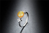 High Quality White,Pink,Purple,Black,Gold Pearls AAA Zircon Diamonds Silver Rings