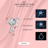 Silver Fashion Brand Ring - Ten Hearts AAAA Simulated diamonds Ring, Engagement Anniversary Jewellery - The Jewellery Supermarket