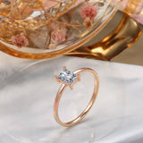 Excellent Rolled Rose Gold of 14-Karat Purity Fine Jewellery AAA Zircon Crystals Rings - Wedding Jewellery