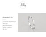 Simple Stackable 925 Sterling Silver AAAA Lab Created Diamond Ring Fine Jewellery