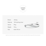 Simple Stackable 925 Sterling Silver AAAA Lab Created Diamond Ring Fine Jewellery