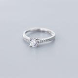 New Shining AAAA Simulated Diamonds Sterling Silver 925 Ring - Fashion Wedding Engagement Fine Jewellery - The Jewellery Supermarket