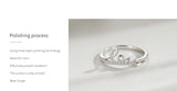 Love Letters Romantic Top Quality Silver Clear AAAA Lab Created Diamonds Ring